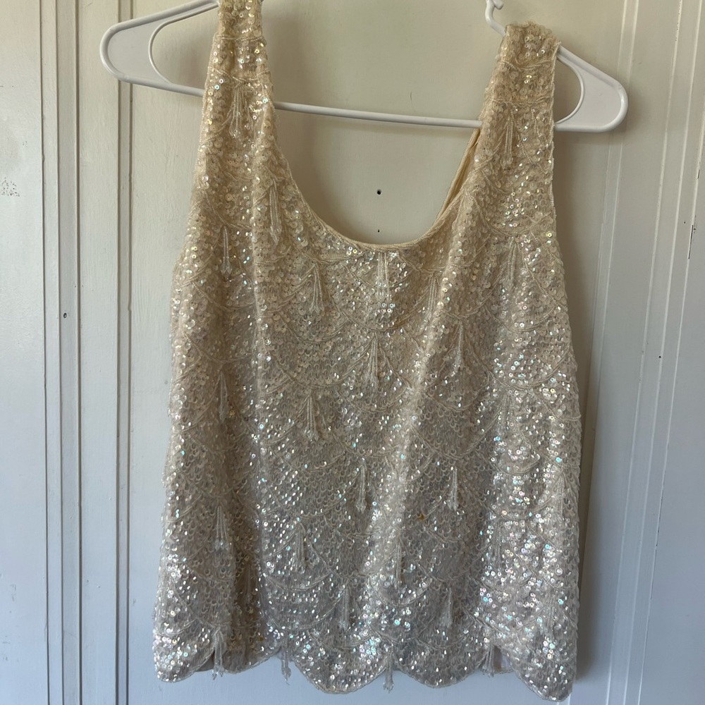 Vic and Vic haute couture
vintage wool sequined tank